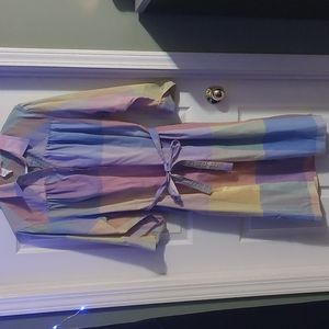 Lovely vintage rainbow housedress